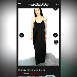 FOXBLOOD Strappy Raven Maxi NWOT